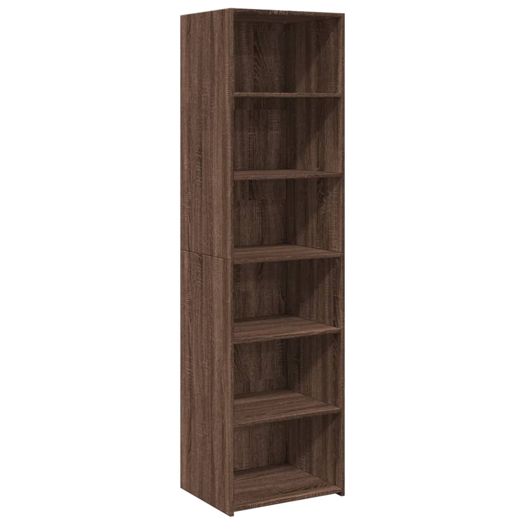 Highboard Brown Oak 50x41x185 cm Engineered Wood